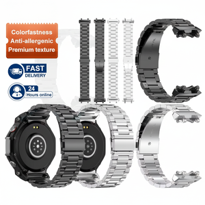 Bracelet de montre intelligente de luxe en acier inoxydable respirant, souple et réglable de 22 mm pour T-rex 3, bracelet en métal remplaçable étanche - Product Image 1