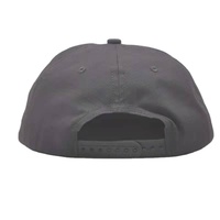 Casquette Snapback Unisexe Grise Personnalisée avec Logo Brodé à la Main, 5 Panneaux, Non Structurée, Respirante, en Nylon Imperméable, avec Cordon, Quatre Saisons