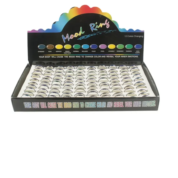 100 Stück 4mm Edelstahl Temperature mpfindliche Farbwechsel Ehering Stimmungs ring