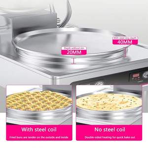 Crepiere eléctrico comercial Calefacción de doble cara Gaufrier Máquina para hacer crepes con sabor a salsa de <span class=keywords><strong>mil</strong></span> capas Máquina para hacer crepes - Product Image 5