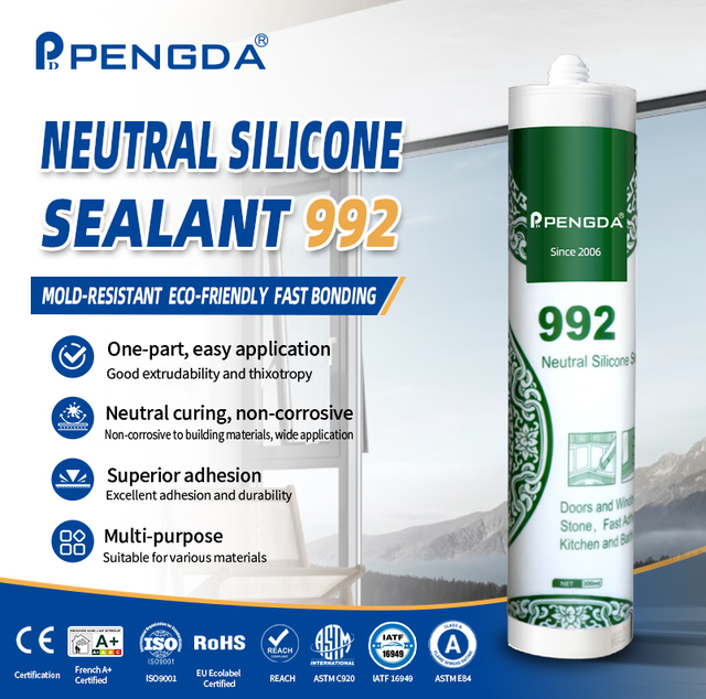Neutral RTV Silicone Sealant PD999 Fast Curing Waterproof Low Modulus Non-corrosive Silicone Sealantfor Industrial Use