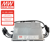 Microinversor Conectado a la Red MEAN WELL PV-SMI-2000 de 2000VA, 230V 208V 240V, Entrada de Cuatro Canales, IP67, WiFi, para Sistemas Solares Comerciales