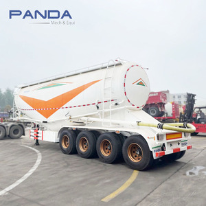 รถบรรทุกพ่วงบรรทุกซีเมนต์แบบ V ชนิด <span class=keywords><strong>4</strong></span> เพลา 60 ลูกบาศก์เมตร 70 ตัน สำหรับขนส่งซีเมนต์แบบผง - Product Image 1