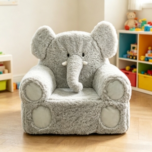 Meilleures ventes : Canapé moderne et confortable pour salon, chambre et enfants, série animaux mignons, forme d'éléphant, en polaire douce - Product Image 1