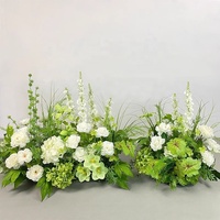Bruidsbloemen voor op de vloer, moderne Monet-tuin, kunstmatige zijden bloemenarrangement, afneembaar, bosachtige etalage