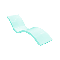 Chaise longue d'extérieur Origchem en fibre de verre pour piscine, transat de jardin, chaise longue aquatique pour piscine