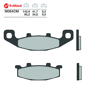 Pastillas de Freno para Motocicleta R-Attack M064CM, Carbono Cerámico, Delanteras y Traseras, Homologadas R90 - Product Image 1