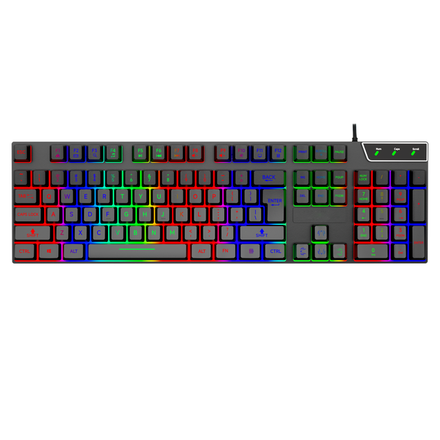 Factory Wholesale Umila RGB Backlit Wired Gaming Keyboard with US English Layout Stylish Design for Gamers 12-Month Warranty