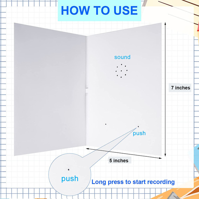 Customize DIY Personalized Audio Card Voice Recordable Talking 30 Second Musical Audio Birthday Gift Song Greeting Cards