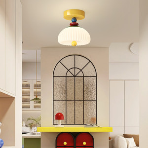 Lámpara de Techo Minimalista Estilo Crema, Luz LED Cálida, Lámpara de Pared para Dormitorio, Lámpara Creativa en Forma de Estrella para Habitación Infantil, Lámpara Amigable con la Vista - Product Image 2