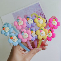 Bando bunga Kawaii Multi gaya warna-warni desainer baru klip rambut manis untuk aksesori bayi perempuan