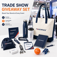 Ensemble de cadeaux promotionnels personnalisés pour salon professionnel - Stylo et carnet avec cordon pour événements d'exposition