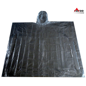Poncho ecológico impermeable de LDPE degradable con capucha, regalos promocionales de plástico, impermeables para eventos al aire libre - Product Image 3