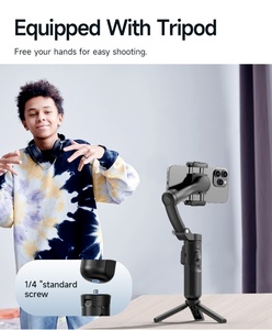 Nuevo mejor profesional AI Face Object Tracking <span class=keywords><strong>3</strong></span> Axis Handheld Gimbal M02 estabilizador de teléfono celular plegable con Control remoto - Product Image 6