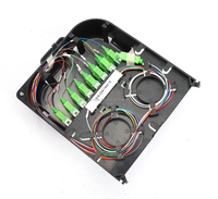 Caja de distribución de fibra óptica de 16 núcleos barata, caja de terminales de cable de caída IP65 con divisor óptico de 1x8 o 1x16 PLC