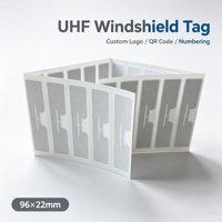 Étiquette adhésive UHF RFID passive longue portée pour pare-brise de voiture, pour le suivi des actifs en entrepôt et les péages