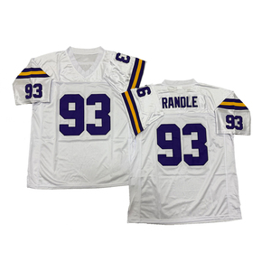 Maglia da rugby da uomo in stile vintage cucita, Chuck Foreman, Chris Doleman, Cris Carter, Randy Moss, Alan Page, taglie S-3XL, spedizione rapida - Product Image 4