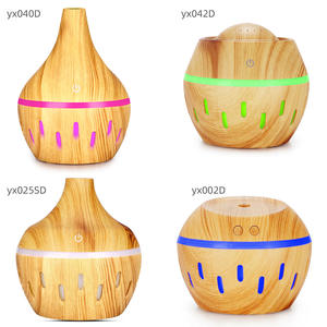 เครื่องกระจายกลิ่นหอมลายไม้สไตล์วินเทจ 300 มล. ใช้พลังงานจาก USB เครื่องเพิ่มความชื้นในบ้าน พร้อมไฟ LED - Product Image 2