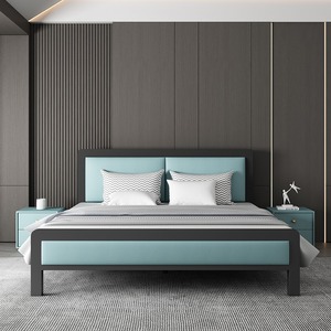 <span class=keywords><strong>Lit</strong></span> double en fer simple et moderne de 1.8 m rembourré renforcé pour la location d'appartement; <span class=keywords><strong>Lit</strong></span> simple complété de 1.5 m les deux lits en métal - Product Image 1