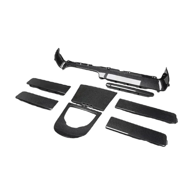 Carbon Fiber 7PCS Full Replacement Kit Racing Style Interior Trim Upgrade Set Fit for Mercedes Benz G-Wagon G350 G450 G550 G63