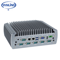 Mini PC Industrial Sin Ventilador de China, Doble Núcleo Intel I5 7360U, 2 Puertos Ethernet, Cliente Ligero, Computadora Integrada