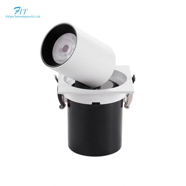 Small Size 10W 360 Degree Rotatable Recessed Lamp Led Ceiling Spotlight Fixed Retractable COB Downlight