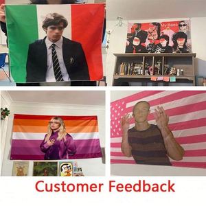 ผลิตภัณฑ์พิมพ์ภาพดาราอิตาลี อเมริกัน ไอดอลเกาหลี ภาพพิมพ์ K-pop ธงสั่งทำขนาด 3x5 ฟุต สำหรับแขวนภายนอก/ภายในหอพัก/คอนเสิร์ต - Product Image 2
