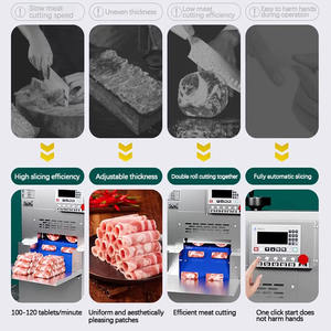 Machine à rouler automatique intelligente CNC multifonctionnelle pour couper la viande de porc, ventre de boeuf, mouton, trancheuse, composant moteur - Product Image 3