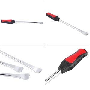 <b>Tire</b> <b>Lever</b> Hand Tool For <b>Motorcycle</b> <b>Tire</b> Repair Reinforced Steel Pry Bar With Red Grip Handle - Product Image 4
