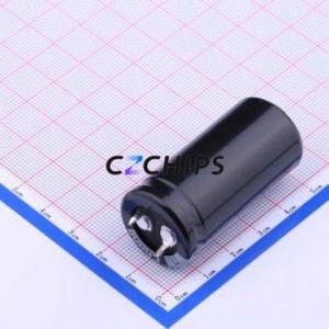 ตัวเก็บประจุแบบอิเล็กโทรไลต์อะลูมิเนียมแบบ Snap-in รุ่น LP2P471VP450N55CE0HM ชนิด Through hole (THT) ขนาด D22xL45 มม. ความจุ 470uF ค่าความคลาดเคลื่อน 20% แรงดันไฟฟ้า 220V ระยะขา 10 มม. - Product Image 2
