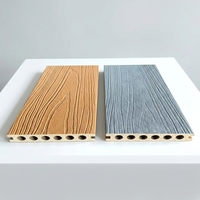 Plancher de terrasse moderne en WPC, revêtement de sol extérieur imperméable en bois composite massif, motif géométrique pour salle de bain, villa, cour, parc