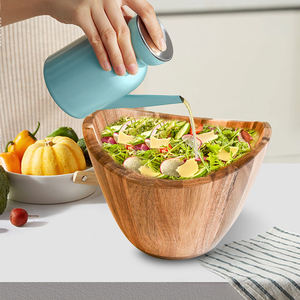 Handmade Natural Wooden <b>Large</b> Acacia Wave Serving <b>Bowl</b> for Fruits or Salads - Product Image 3