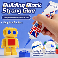 Colle de réparation transparente et flexible pour blocs de construction, faible odeur, adhésif pour modèles en plastique, briques Lego, artisanat, collage et scellement Nianlida 50mL