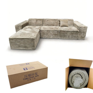Sofá Modular en Forma <span class=keywords><strong>de</strong></span> L Sellado al Vacío, Apto para Oficina, con Cojín a Juego, Ahorra Espacio, Tapizado, Módulo Personalizado, Sofá Comprimido - Product Image 1