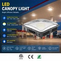 Luminaire LED étanche IP65 pour auvent, montage en surface extérieur, 50W 75W 100W 120W pour projets de parkings, garages et stations-service