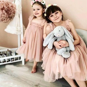 Verano niños diseño Normal Rosa flor patrón sin mangas Vintage Hada bebé niña vestido Floral - Product Image 2