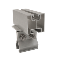 Système de panneaux solaires en aluminium trapézoïdal industriel anodisé, rail solaire, tôle de toiture, support de carport, pince solaire