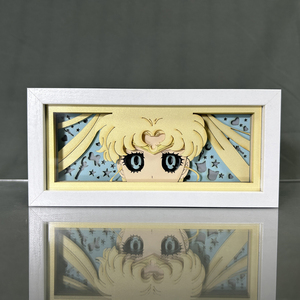 3D Anime Sailor Moon Eyes caja de luz sombra caja de luz Manga Led noche luz dormitorio decoración lámpara de mesa animación luz nocturna - Product Image 2