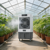 Refroidisseur d'air évaporatif mobile Iwata avec réservoir d'eau de 60L, ventilateur de refroidissement portable à faible bruit pour usage extérieur et garage