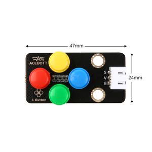 ACEBOTT OEM Componente Electrónico de Señal Analógica de Alto Nivel de 3.3V~5V, Módulo de Botón Grande de 4 Botones Compatible con ESP32/Arduino - Product Image 3