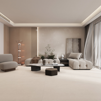 Carrelage en marbre de porcelaine beige crème 750x1500mm antidérapant, résistant aux acides et à l'usure, pour sol et mur, idéal pour hall et salon