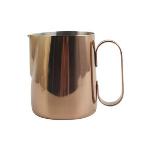 Jarra Espumadora de Leche de Acero Inoxidable Moderna y de Lujo, Portátil y Reutilizable, Capacidad de 350 ml, para Uso en Cafeterías - Product Image 1