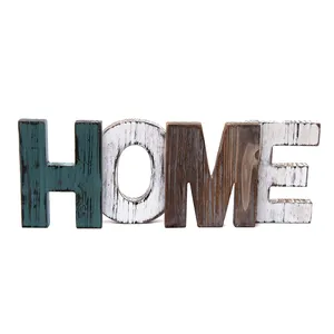 Letras de madeira decorativas, letras de madeira decorativas para casa, família e decoração