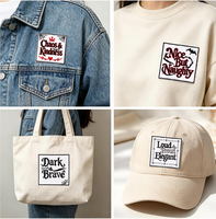 Kişiselleştirilmiş Trend Şık İngilizce Slogan İşlemeli Yamalar Retro Gotik Tarz Kare Harfli Yamalar Giysi, Şapka, Çanta için