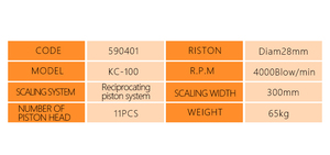 Máy Đánh Vảy Khí Nén KC100 Với Hệ Thống Piston 11 Chiếc Máy Đánh Vảy Khí Nén Chiều Rộng 300Mm - Product Image 2