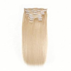 Nouveauté : Extensions de cheveux naturels vierges Remy à double trame, à clips, pour ombré, ondulés, bouclés, avec cuticules, vente en gros - Product Image 6