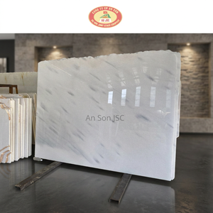 Dalles de travertin blanc poli Son Code W10 Vietnam, design graphique moderne de luxe, étanches, pour villas et appartements (plus de 5 ans) - Product Image 2
