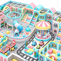 Structure de jeu d'intérieur personnalisée pour enfants : Toboggan, jeux d'escalade, piscine à balles et structure de jeu doux