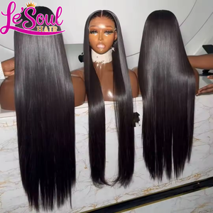 Perruques sans colle 100 % naturelles vietnamiennes lisses, avec fermeture en dentelle HD 13x6 5x5, en cheveux humains, vente en gros, pas cher - Product Image 1