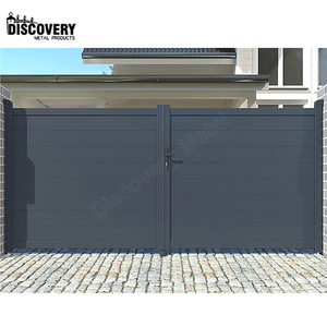 Puerta de entrada de Metal industrial de aluminio decorativa Puerta abatible de aspecto agradable Puertas de aluminio fáciles de aluminio - Product Image 6